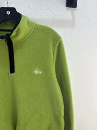 Stussy green 1/4 zip fleece - size S