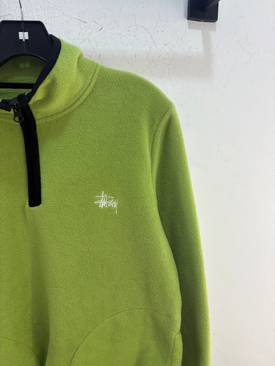 Stussy green 1/4 zip fleece - size S