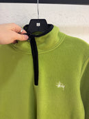 Stussy green 1/4 zip fleece - size S