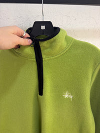 Stussy green 1/4 zip fleece - size S