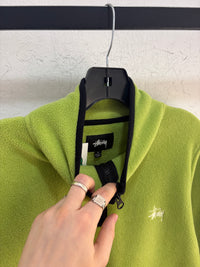 Stussy green 1/4 zip fleece - size S
