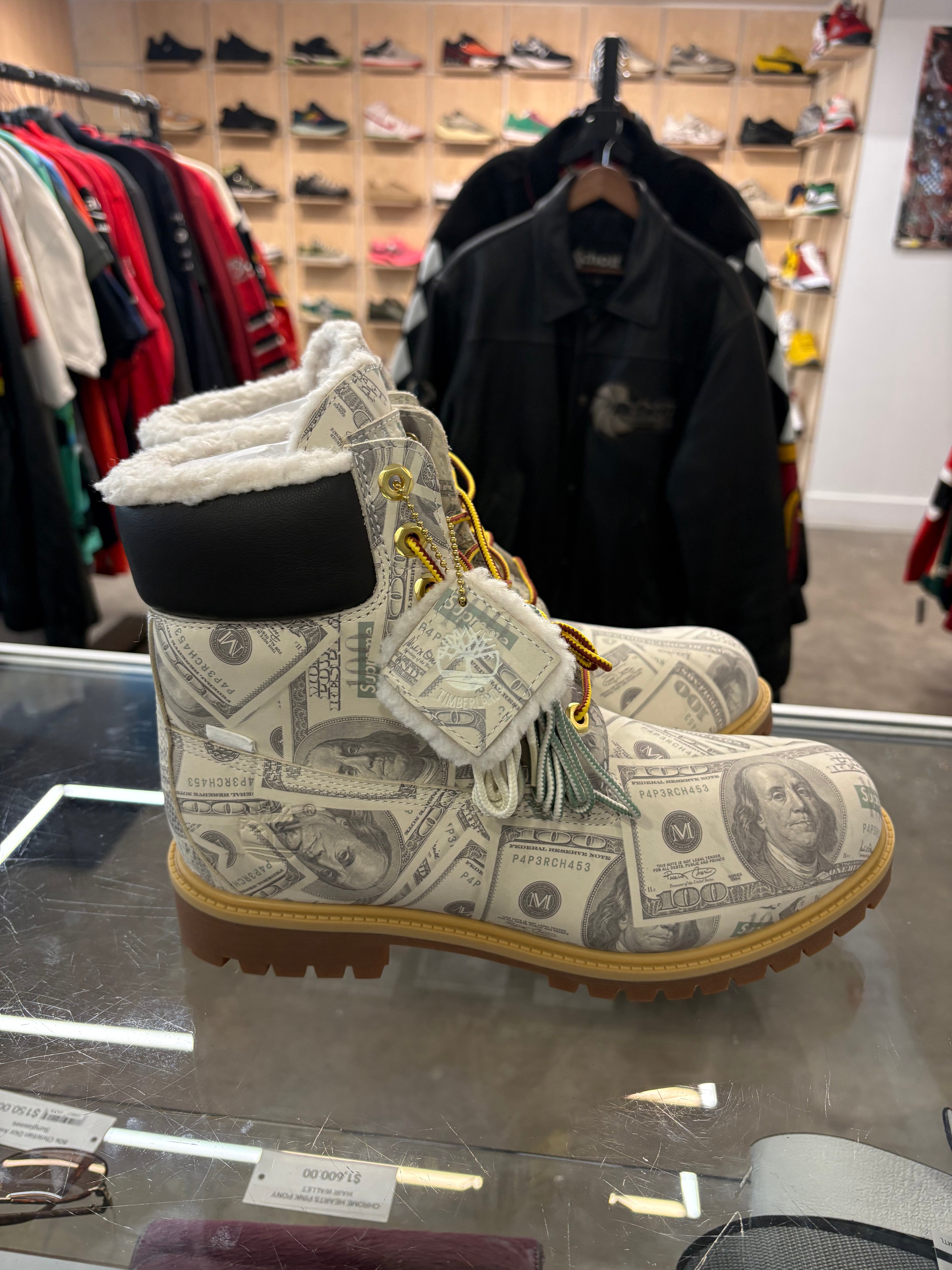 Supreme X MM6 100$ bills timberlands - size 10.5