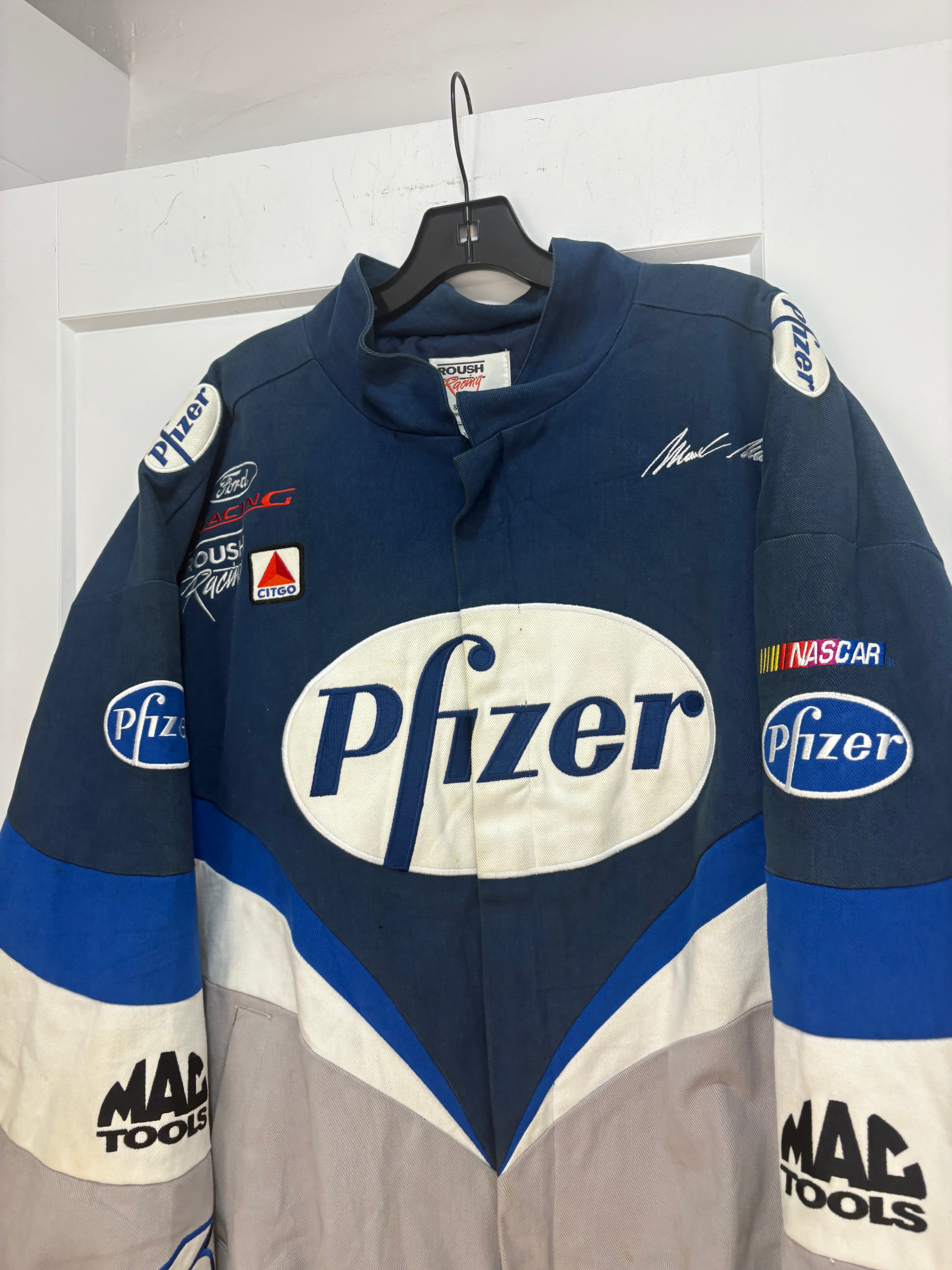 Y2k Pfizer racing jacket - size XXL