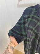 Dime green/navy knit polo - size L