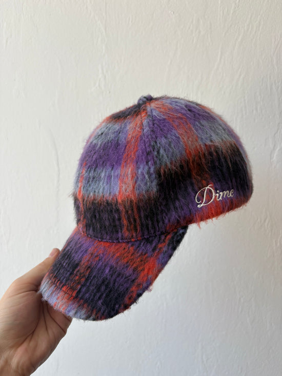 Dime purple mohair cap