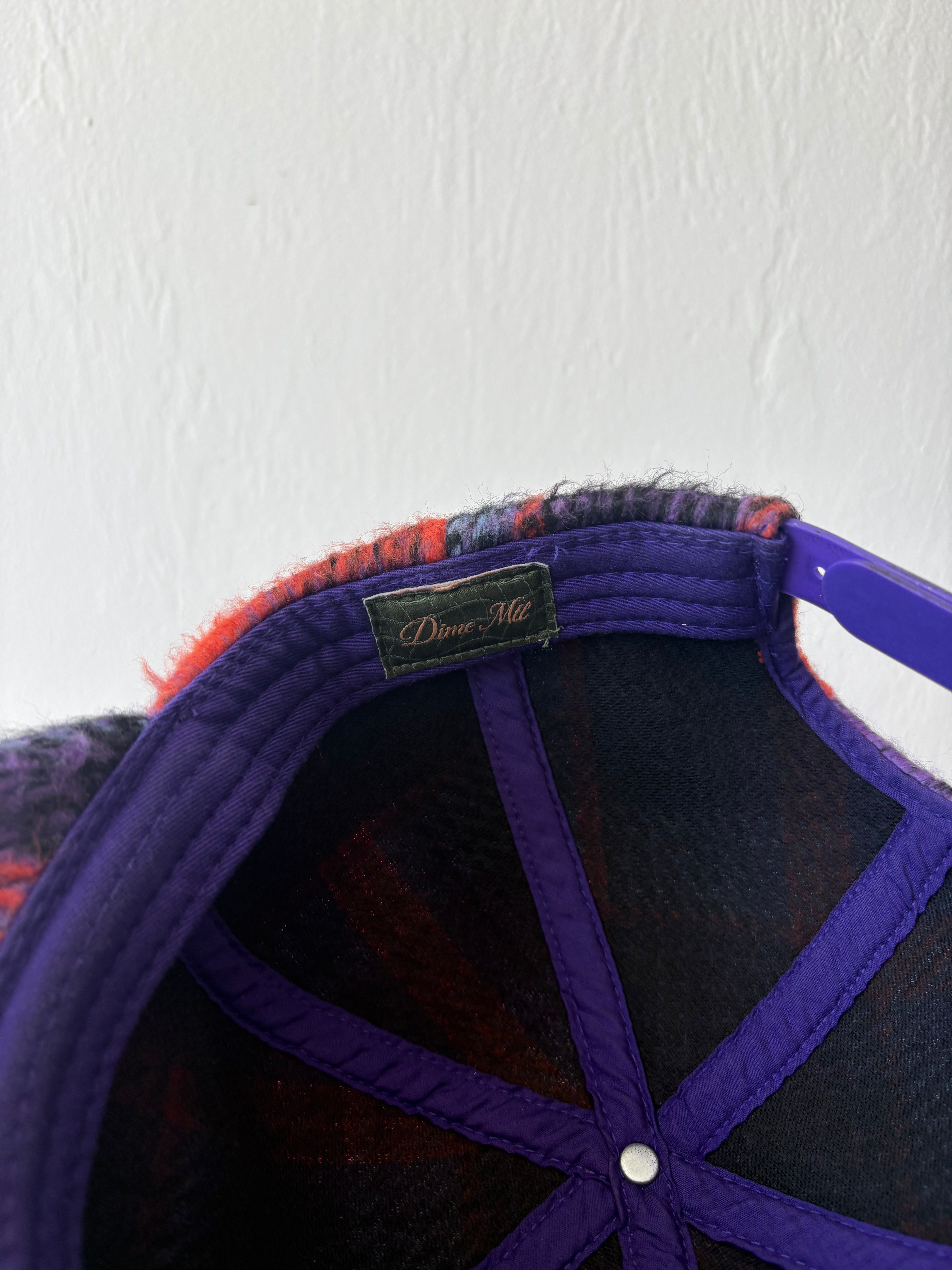 Dime purple mohair cap