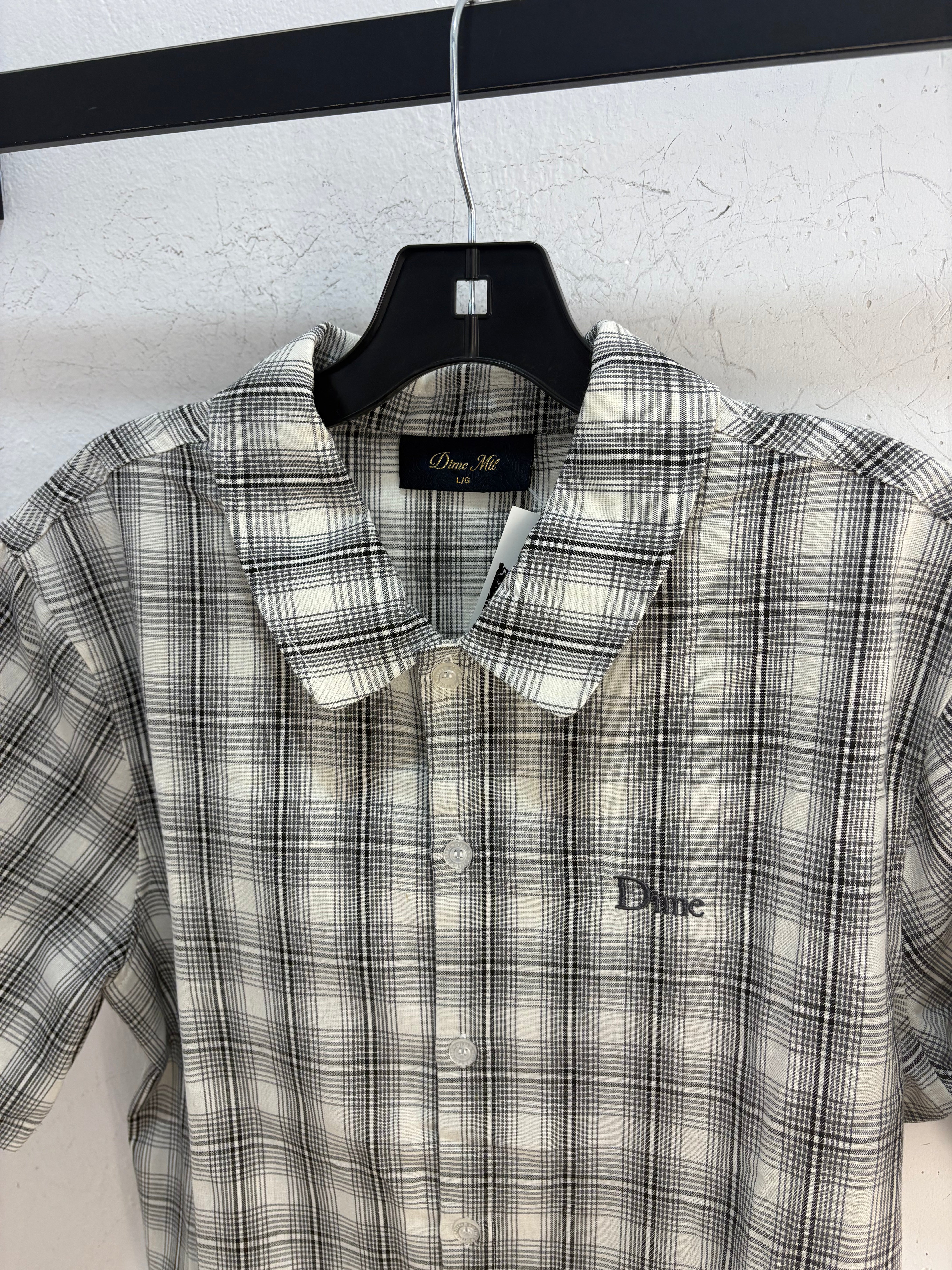 New Dime Plaid shirt - size L
