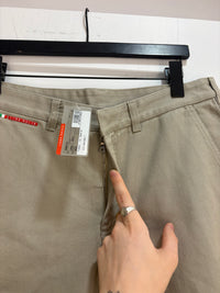 New Y2K Prada luna rossa tan shorts - size 32