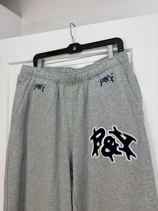 Punk and Yo grey logo sweatpants - size XXL
