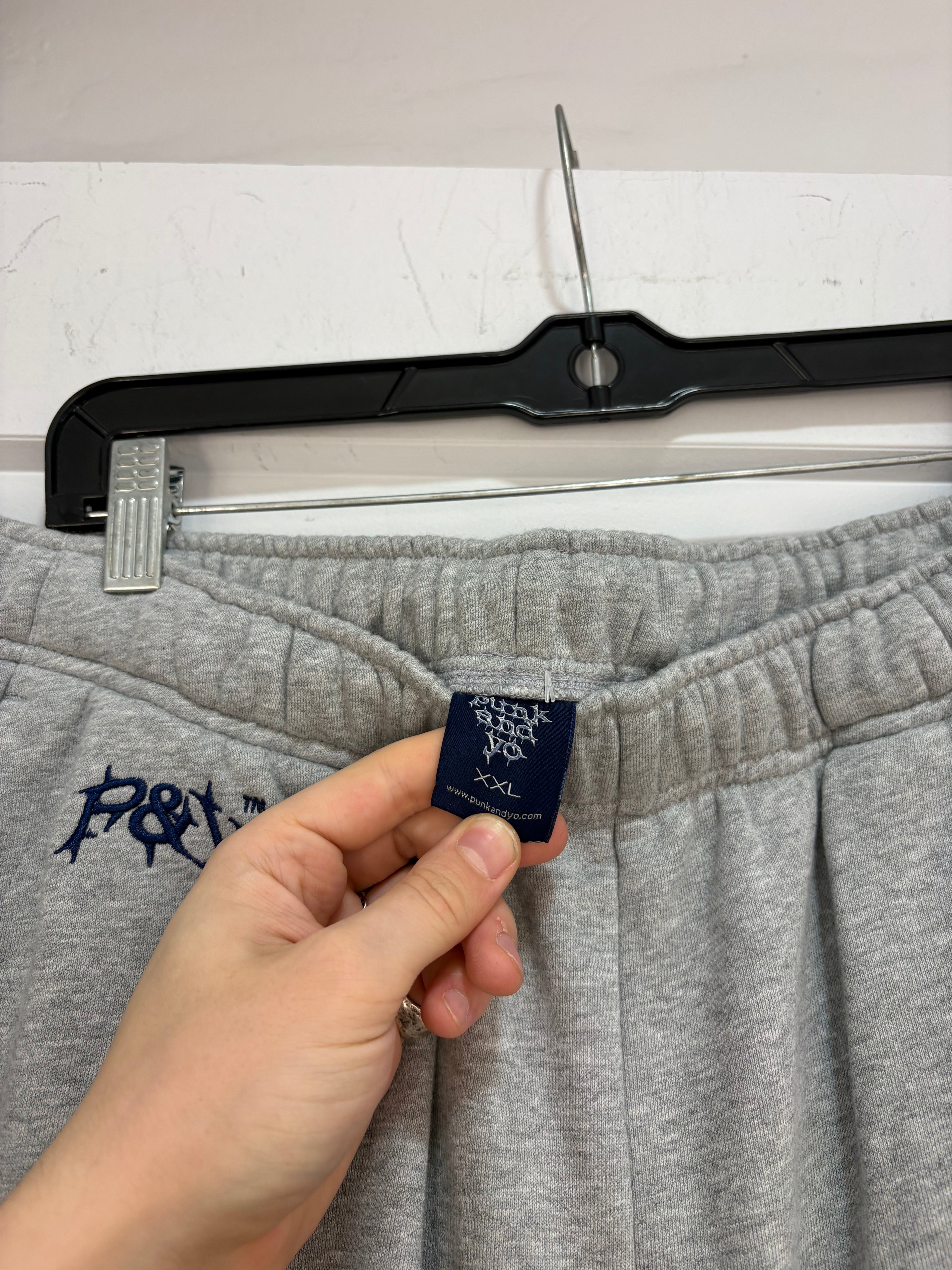 Punk and Yo grey logo sweatpants - size XXL
