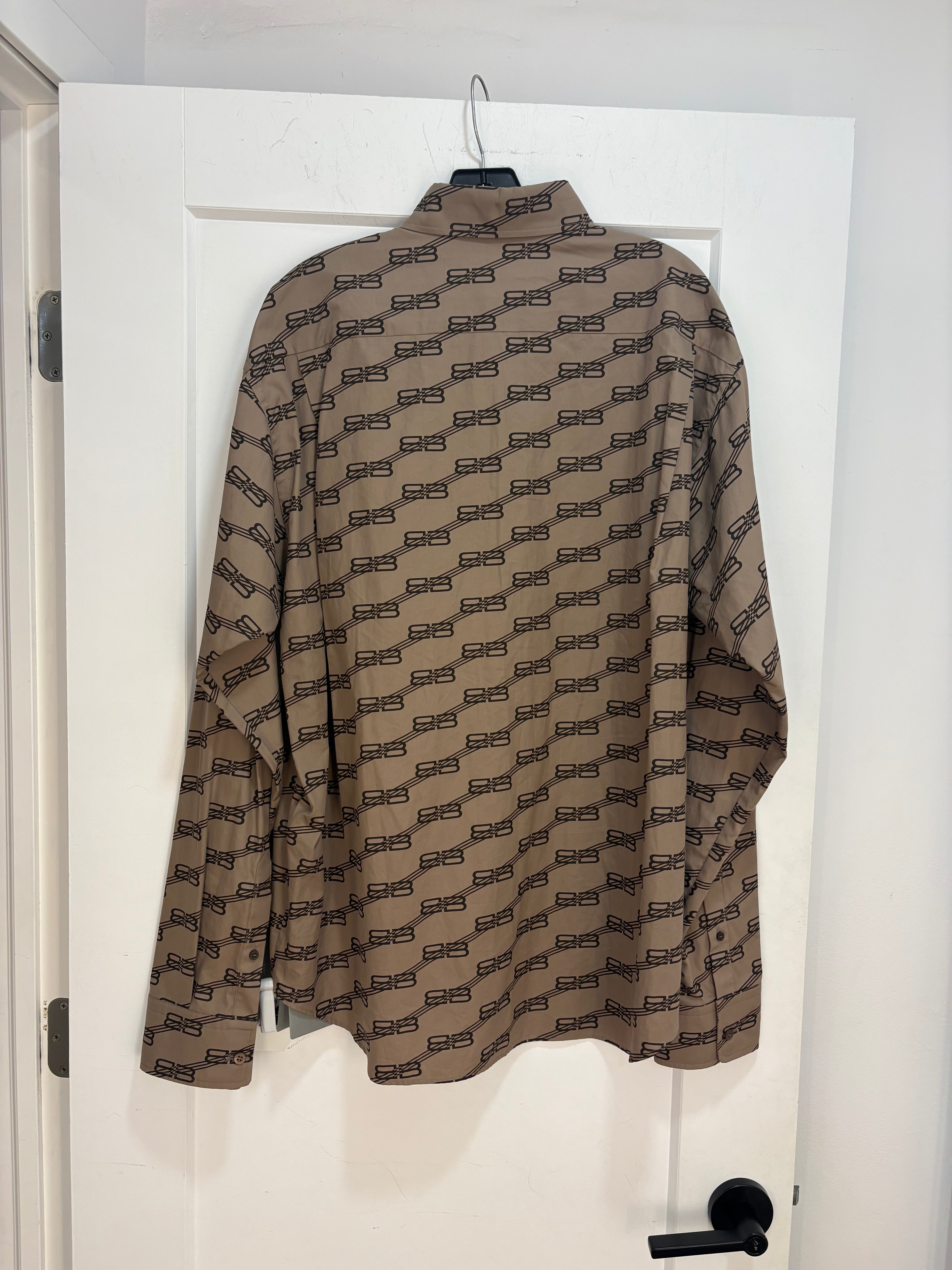 New Balenciaga Monogram button up - size L
