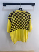 Supreme yellow checkboard polo - size L