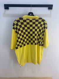 Supreme yellow checkboard polo - size L