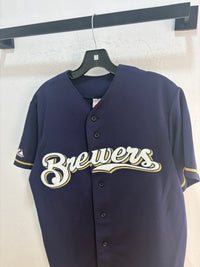 90s brewers navy/gold jersey - size M
