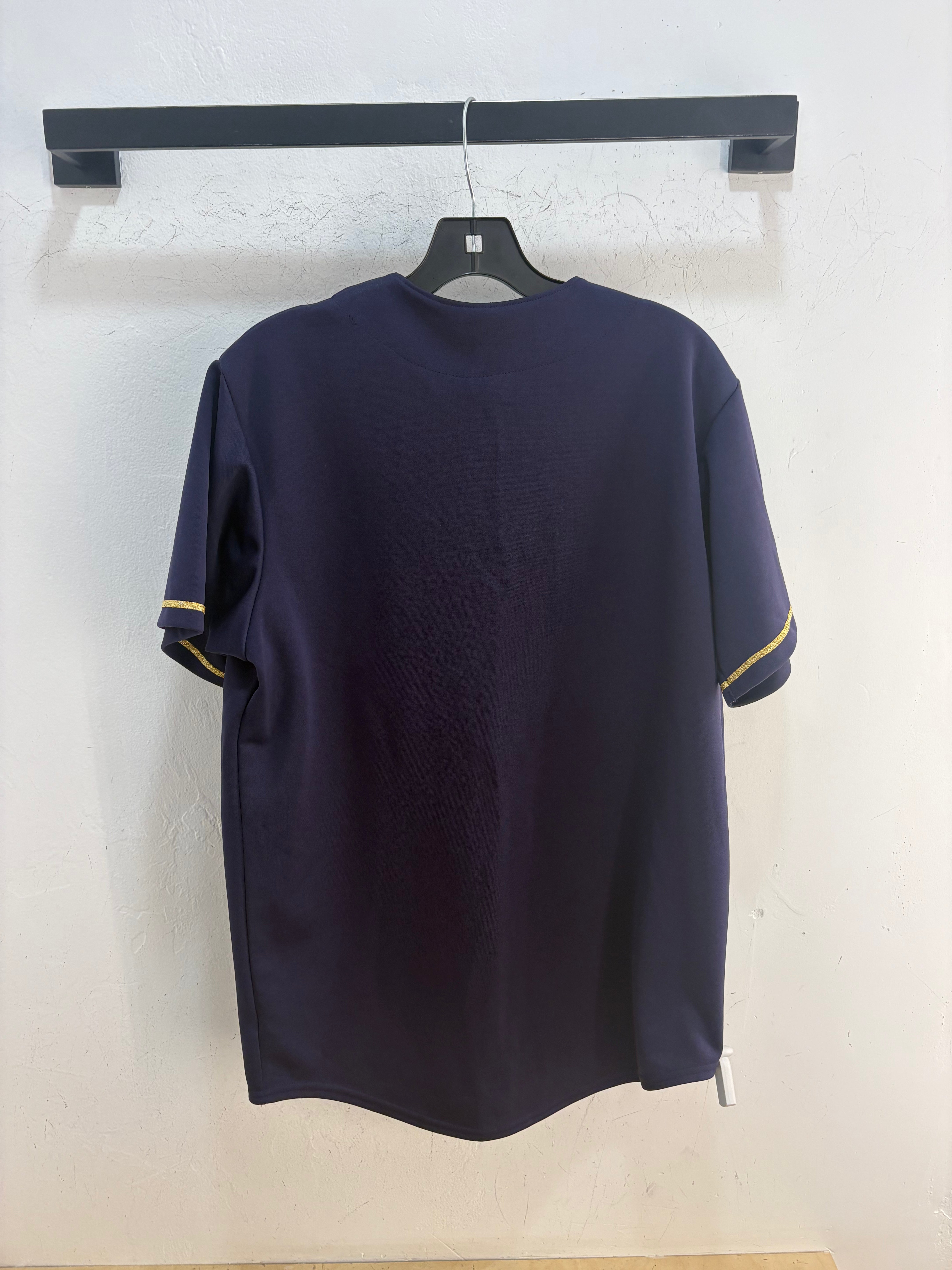 90s brewers navy/gold jersey - size M