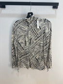 Valentino newspaper silk blouse - size L womens