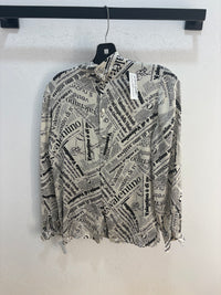 Valentino newspaper silk blouse - size L womens