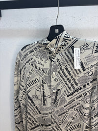 Valentino newspaper silk blouse - size L womens