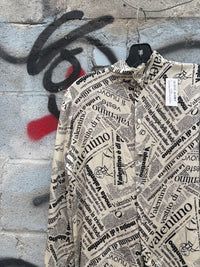 Valentino newspaper silk blouse - size L womens
