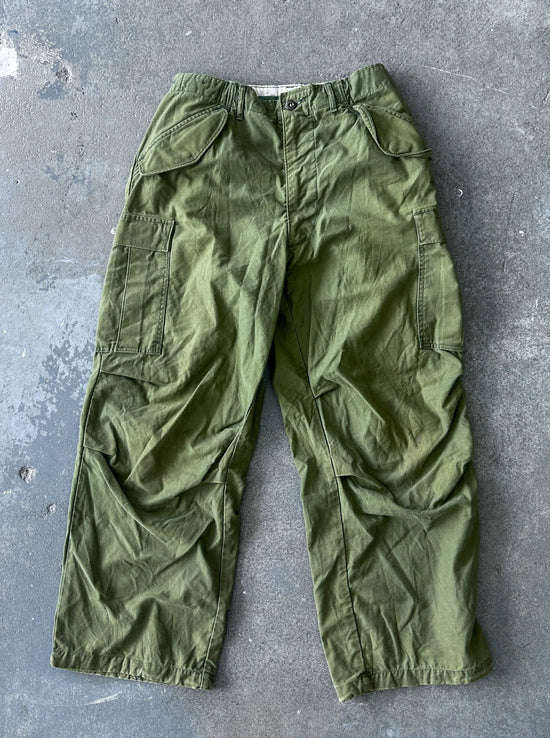 Military olive cargo pants Sz 30x29 faded*