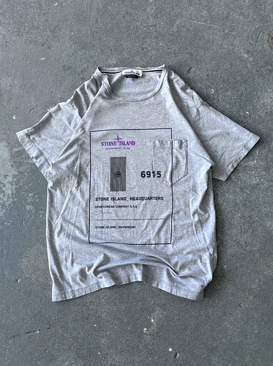 Stone Island Showroom grey Pocket tee - Sz L