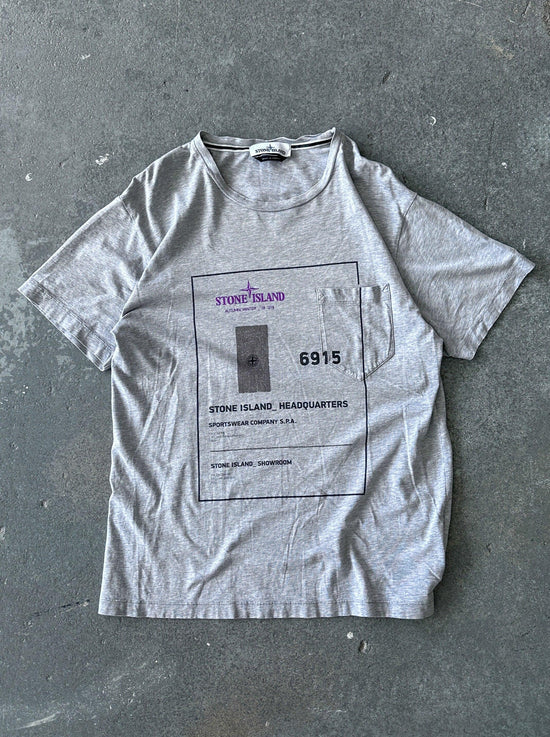 Stone Island Showroom grey Pocket tee - Sz L