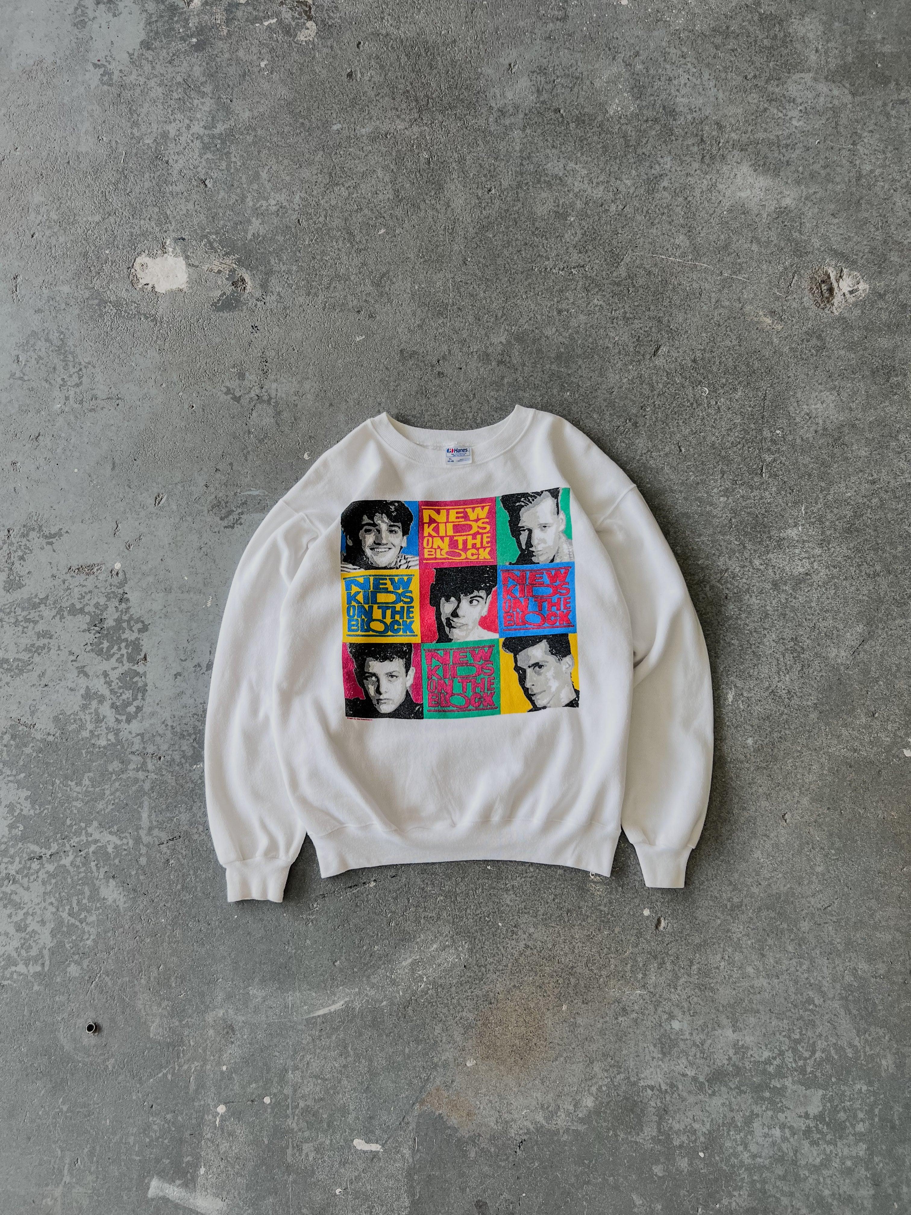 90s New Kids On The Block White Crewneck