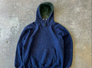 90s Champion Neck Zip Navy Hoodie