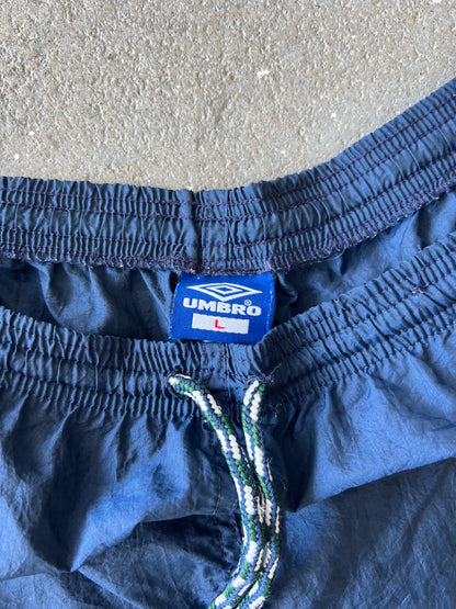 90s Umbro Nylon navy Short - Sz L