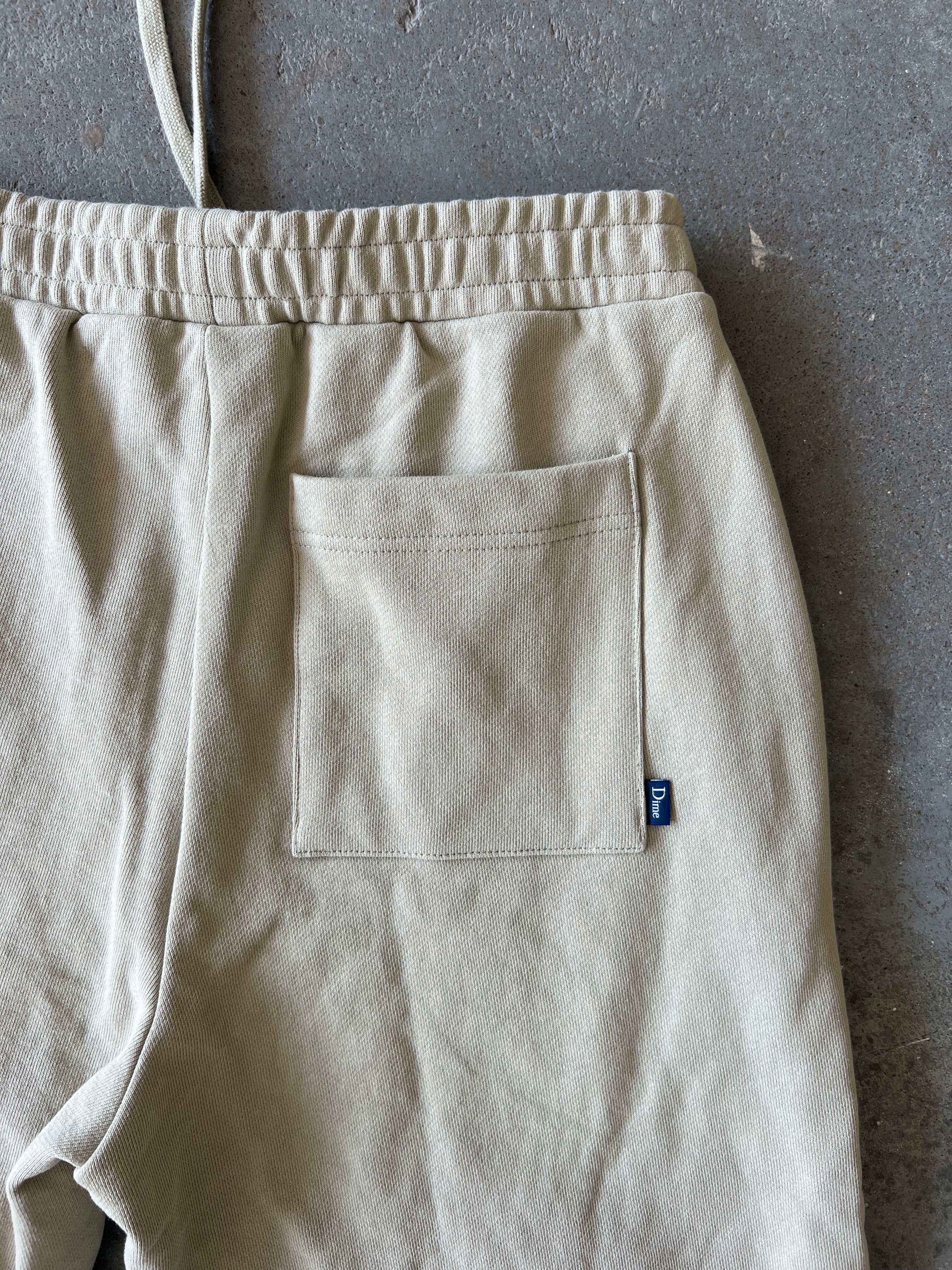 Dime logo Beige Sweatpants - Sz M