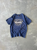 Y2K harley Davidson Kitty hawk navy tee - Sz M