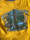 Harley Davidson Kitty hawk North Carolina yellow tee - Sz M
