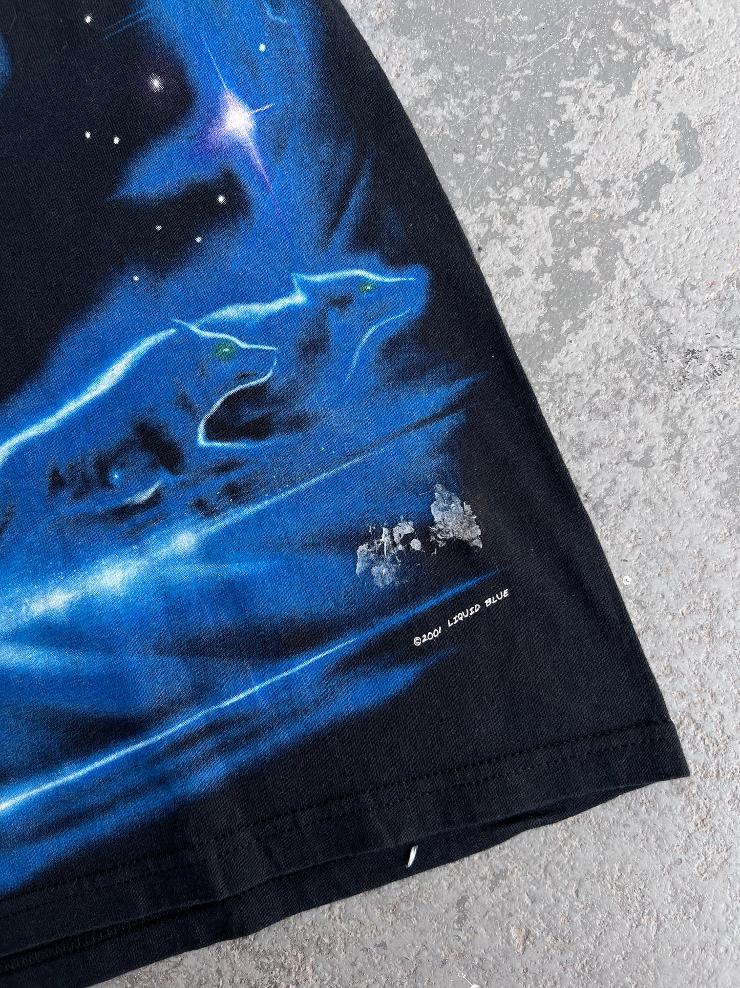 2001 Liquid Blue Wolf tee - Sz L & XL