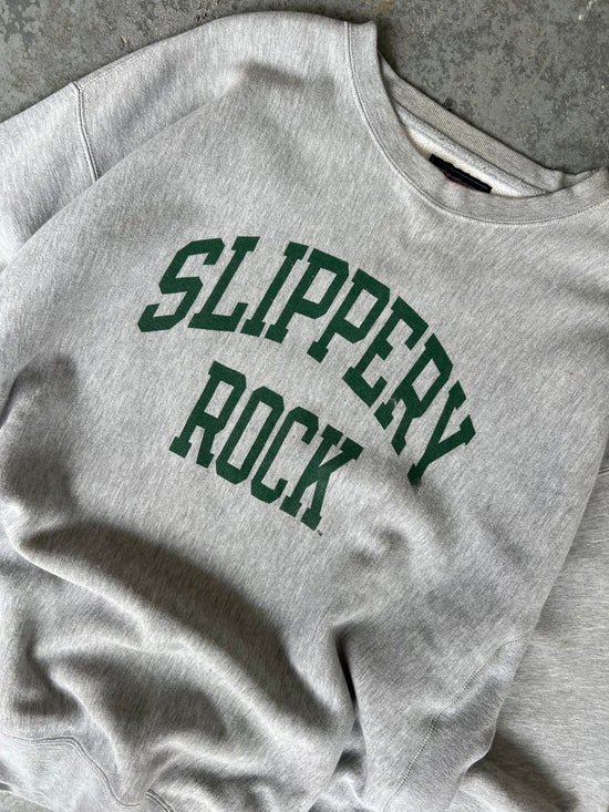 90s Slippery Rock Grey Crewneck - Sz XL