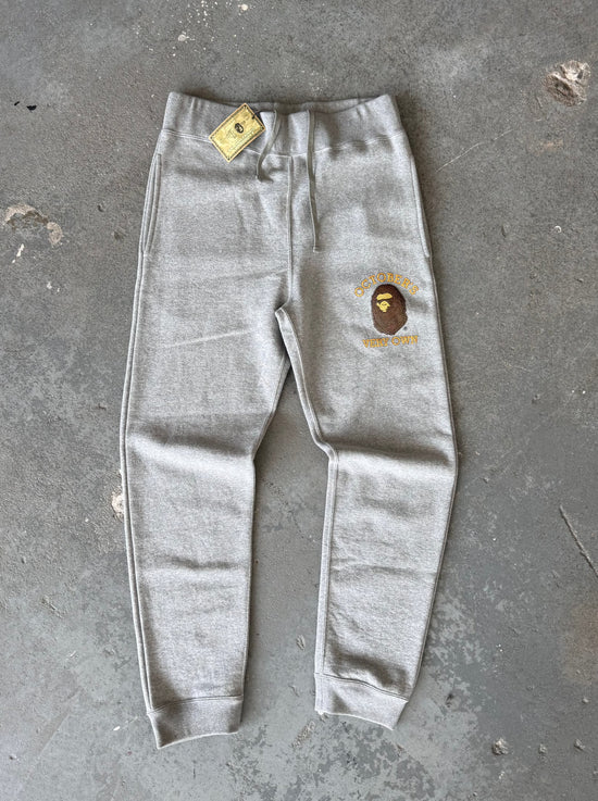 Bape/OVO grey Sweatpants -Sz L