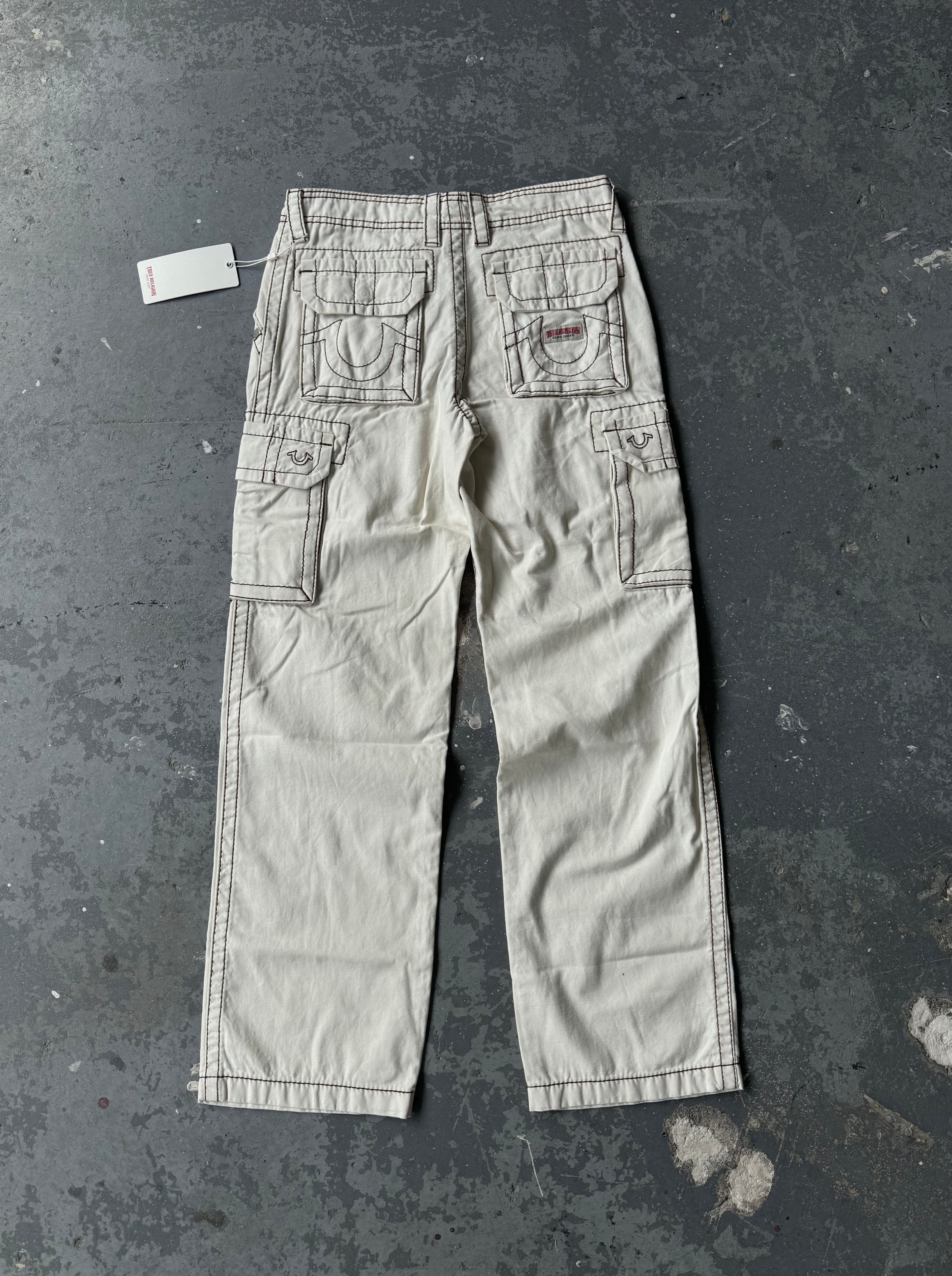 New true religion beige cargo pants - Sz 26