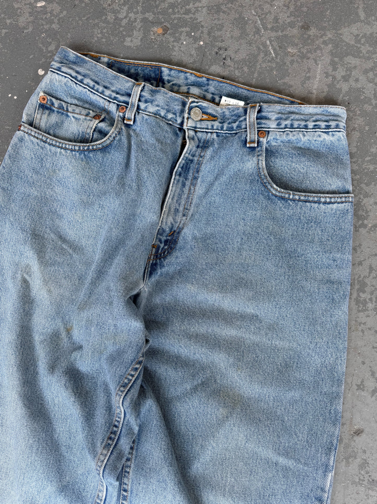 Y2k Levi's 560 Loose fit Tapered leg light wash jeans- Sz 33x34