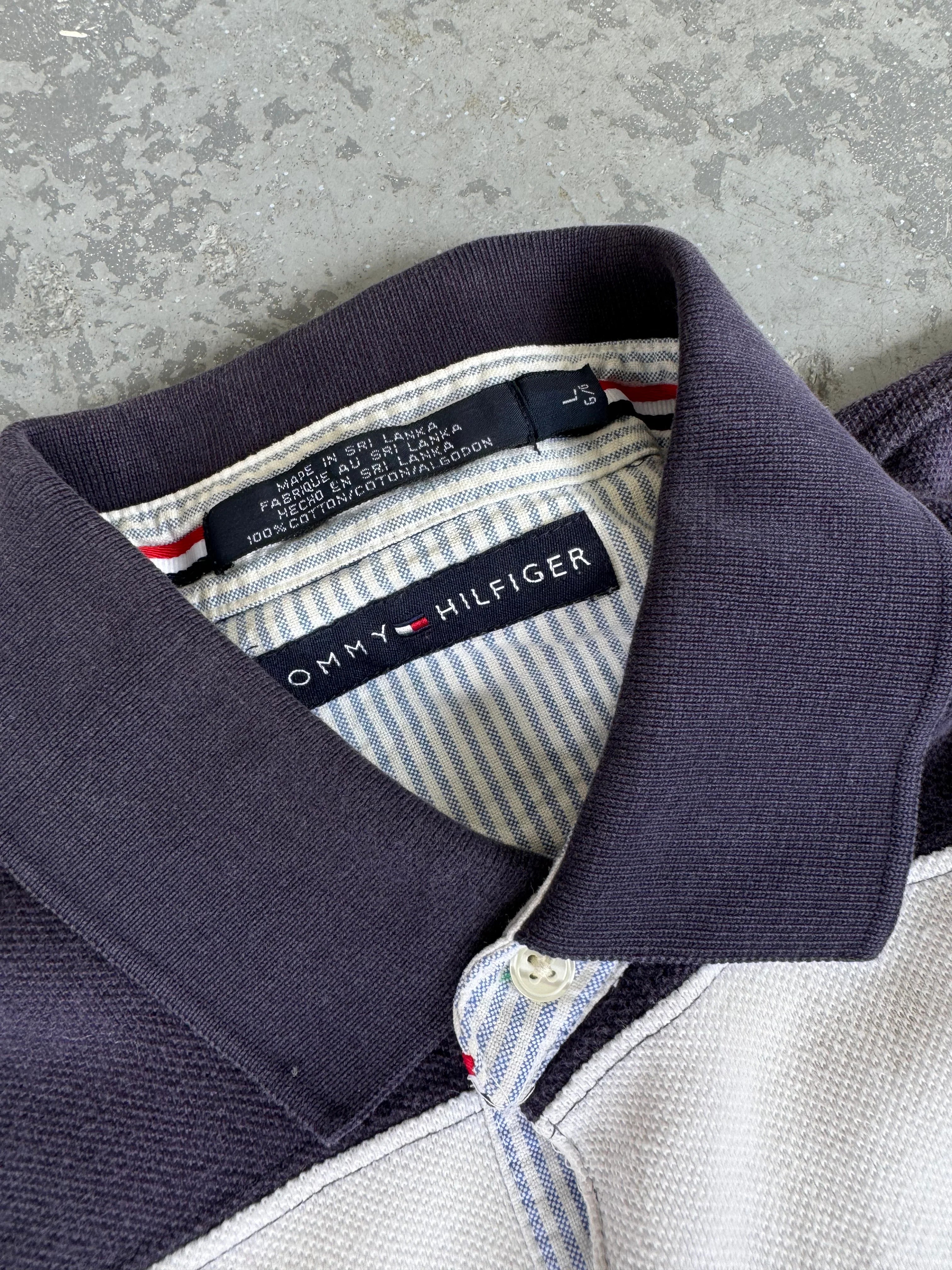 Y2K Tommy Hilfiger embroidered logo polo - Sz L