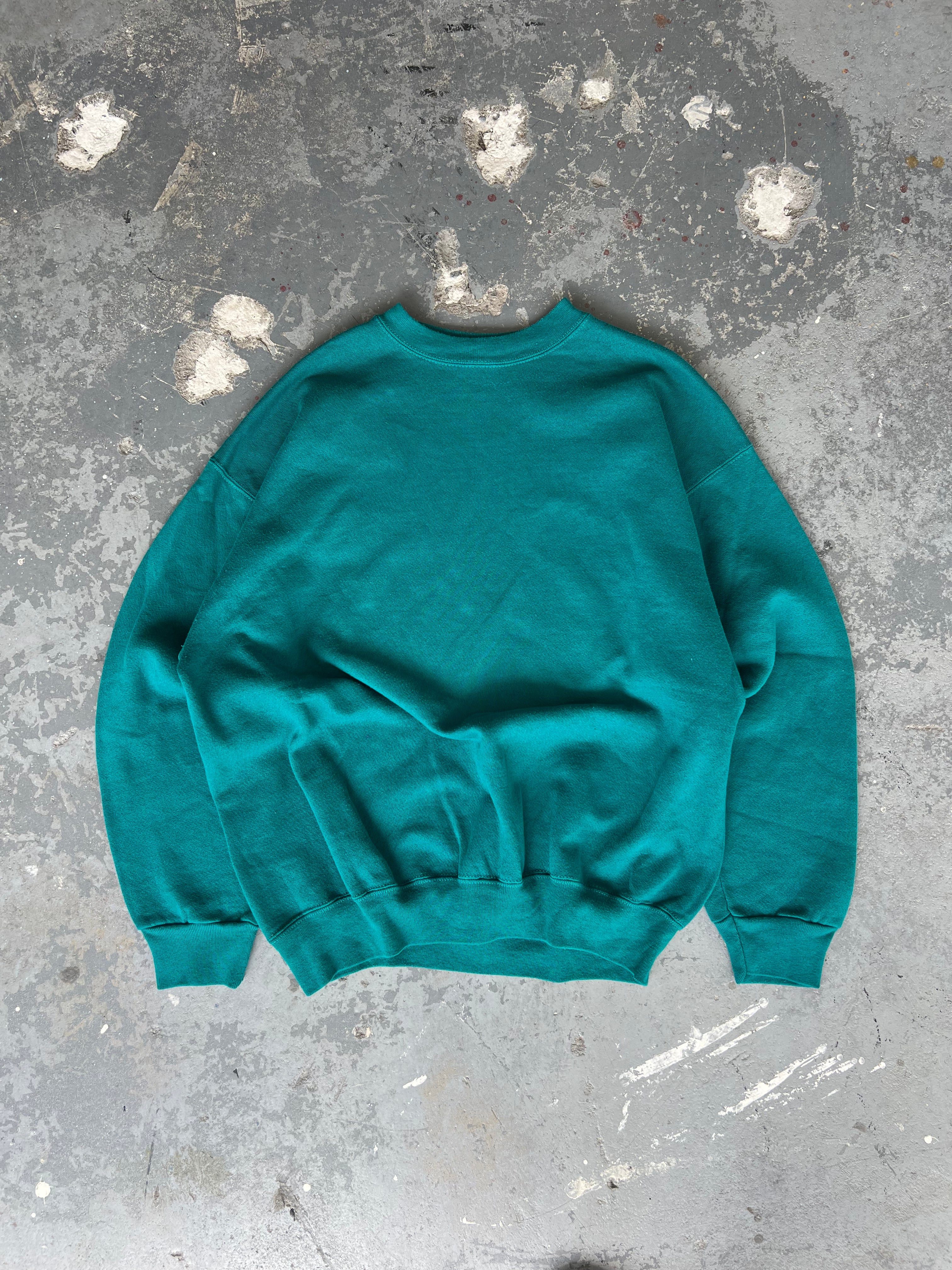 90s Green Blank Tultex Crewneck - Sz XL